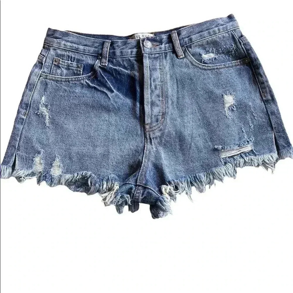 WOMEN’S BLANK PAIGE DENIM COLLECTION•SIZE LARGE•DISTRESSED MEDIUM WASHED• - Picture 1 of 9